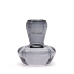 Serenityy Mushroom Flip Dinner Candle Tealight Holder Midnight Grey - Glass, 190G - thumbnail 2