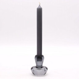 Serenityy Mushroom Flip Dinner Candle Tealight Holder Midnight Grey - Glass, 190G