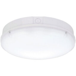 Gloss White Ip65 Bulkhead Light - 18W Cct Smd Led Module - Microwave Sensor - thumbnail 1