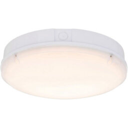 Gloss White Ip65 Bulkhead Light - 18W Cct Smd Led Module - Microwave Sensor - thumbnail 3