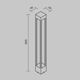 Luminosa Lighting Luminosa Elbe Outdoor Bollard Graphite 3000K 650Lm Ip65 - thumbnail 3