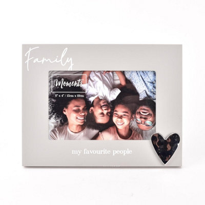 "Widdop Sentimental Moments Wooden Photo Frame 6 X 4"" - Family"
