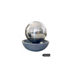 Outdoor Living UK Large Stainless Sphere Resin Base Mains Power Water Feature With Cover - thumbnail 2