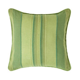 Homescapes Cotton Striped Green Cushion Cover Morocco , 45 X 45 Cm
