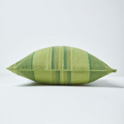 Homescapes Cotton Striped Green Cushion Cover Morocco , 45 X 45 Cm - thumbnail 2