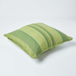 Homescapes Cotton Striped Green Cushion Cover Morocco , 45 X 45 Cm - thumbnail 3