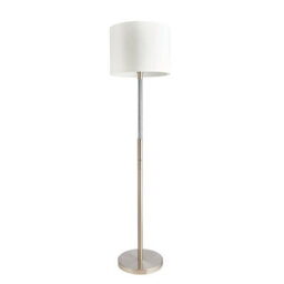 Anson Lighting Finley 2 Light Chrome And Vintage White Floor Light - thumbnail 6