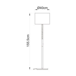 Anson Lighting Finley 2 Light Chrome And Vintage White Floor Light - thumbnail 7