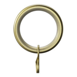 GoodHome Elasa Brass Effect Curtain Ring, Pack Of 10 Compatibility- 25/28mm Curtain Pole - thumbnail 1