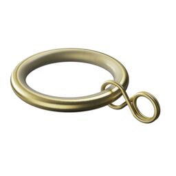 GoodHome Elasa Brass Effect Curtain Ring, Pack Of 10 Compatibility- 25/28mm Curtain Pole - thumbnail 3