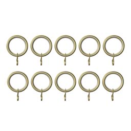 GoodHome Elasa Brass Effect Curtain Ring, Pack Of 10 Compatibility- 25/28mm Curtain Pole - thumbnail 2