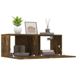 Walplus Tv Cabinets 2 Pcs Smoked Oak 80X30X30 Cm Engineered Wood - thumbnail 5