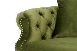 Velvet Sage Green 2 Seater Chesterfield Sofa Richmond - thumbnail 3