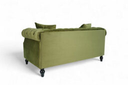 Velvet Sage Green 2 Seater Chesterfield Sofa Richmond - thumbnail 7