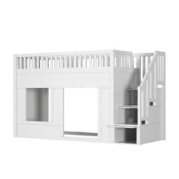 Modernluxe 3Ft Bunk Bed, 90X190Cm, Loft Bed, Children's Bed, Wooden Bed, With Storage Stairs, Convertible Play Area Below, White - thumbnail 8
