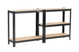 Rhino Racking 5 Bays - 150 X 75 X 30Cm - Black - 5 Tier Boltless Heavy Duty Garage Shelving Unit - 1000Kg Load Weight - thumbnail 7