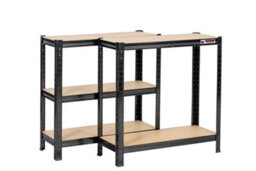 Rhino Racking 5 Bays - 150 X 75 X 30Cm - Black - 5 Tier Boltless Heavy Duty Garage Shelving Unit - 1000Kg Load Weight - thumbnail 6