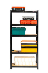 Rhino Racking 5 Bays - 150 X 75 X 30Cm - Black - 5 Tier Boltless Heavy Duty Garage Shelving Unit - 1000Kg Load Weight - thumbnail 4