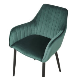 Beliani Set Of 2 Dining Chairs Wellston Velvet Dark Green - thumbnail 7