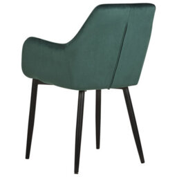 Beliani Set Of 2 Dining Chairs Wellston Velvet Dark Green - thumbnail 6