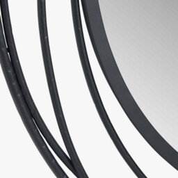 Pacific Lifestyle Black Metal Swirl Round Wall Mirror - thumbnail 4