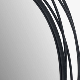 Pacific Lifestyle Black Metal Swirl Round Wall Mirror - thumbnail 5