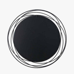 Pacific Lifestyle Black Metal Swirl Round Wall Mirror - thumbnail 6
