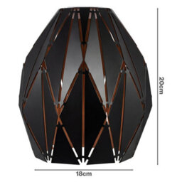 Emitto Ceiling Light Shade Pendant Metal Lampshade Easy Fit Geometric - thumbnail 4