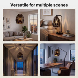 Emitto Ceiling Light Shade Pendant Metal Lampshade Easy Fit Geometric - thumbnail 9