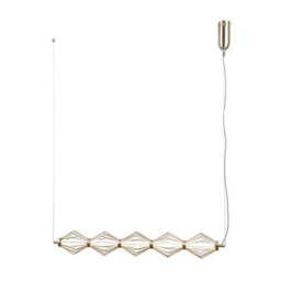 Luminosa Lighting Luminosa Sevil Wire Frame Pendant Ceiling Light Gold 3000K Warm White 5Xled - thumbnail 4