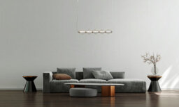 Luminosa Lighting Luminosa Sevil Wire Frame Pendant Ceiling Light Gold 3000K Warm White 5Xled - thumbnail 6