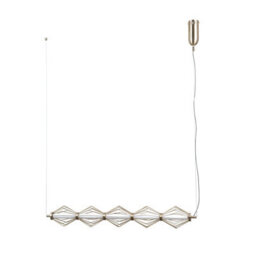 Luminosa Lighting Luminosa Sevil Wire Frame Pendant Ceiling Light Gold 3000K Warm White 5Xled - thumbnail 1