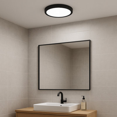 Eglo Fueva 6-Z Smart Control Rgb Ip44 Plastic Ceiling Light, 27.8Cm Black - image 1