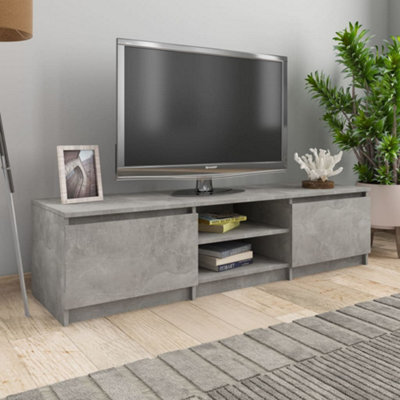Berkfield Tv Cabinet Concrete Grey 140X40X35.5 Cm Engineered Wood - image 1