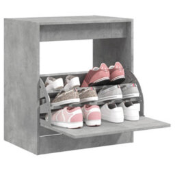 Berkfield Shoe Cabinet Concrete Grey 60X42X69 Cm Engineered Wood - thumbnail 1