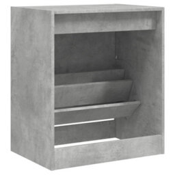 Berkfield Shoe Cabinet Concrete Grey 60X42X69 Cm Engineered Wood - thumbnail 7
