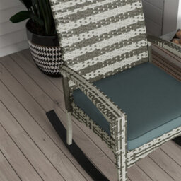 Outsunny Garden Rattan Rocking Chair, Bistro Recliner Rocker Furniture Seater - thumbnail 8