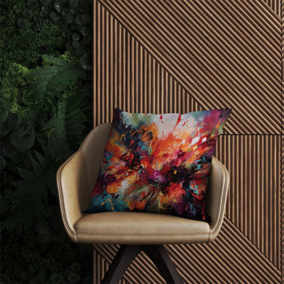 Warren Reed Designer A Vibrant Abstract Painting Of Halloween Outdoor Cushion 60Cm X 60Cm