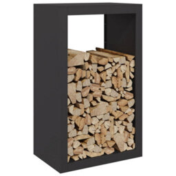 Walplus Firewood Rack Black 60X40X100 Cm Steel - thumbnail 3