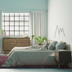 Furniture To Go Ry Bedside Cabinet 2 Drawer In Matt Black Walnut - thumbnail 5