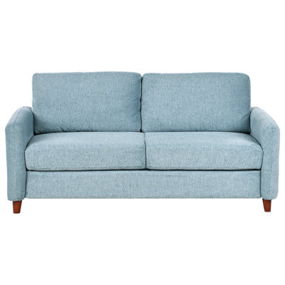 Beliani Sofa 3 Seater Mare Fabric Light Blue With Storage - image 1