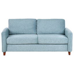 Beliani Sofa 3 Seater Mare Fabric Light Blue With Storage - thumbnail 1