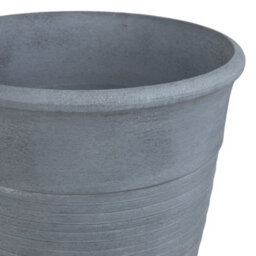 Wyld and Coco All-Weather Square Planter 43Cm Grey Fibre-Clay - Flared, Textured Design - thumbnail 3