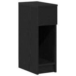 Berkfield Bedside Cabinet With Drawer Black Oak 20X36X60 Cm - thumbnail 2