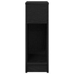 Berkfield Bedside Cabinet With Drawer Black Oak 20X36X60 Cm - thumbnail 4