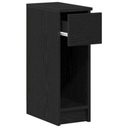 Berkfield Bedside Cabinet With Drawer Black Oak 20X36X60 Cm - thumbnail 5