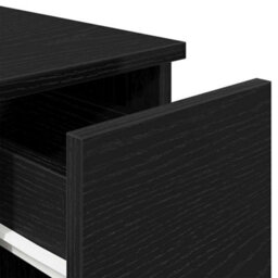 Berkfield Bedside Cabinet With Drawer Black Oak 20X36X60 Cm - thumbnail 8