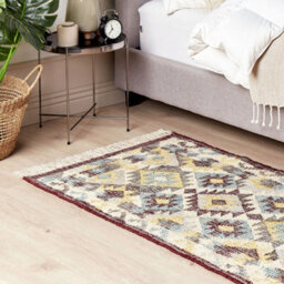 Wyld And Coco Handwoven Multicolour Jute And Cotton Area Rug 80 X 150 Cm With Tassels, Boho Style - thumbnail 2