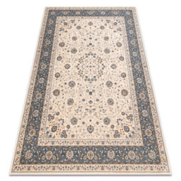 RugsX Carpet Wool Nain Ornament, Frame 7179/51643 Beige / Blue  80X150 Cm