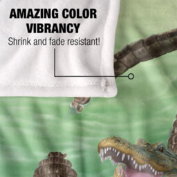 Royce Mcclure Silky Swamp Alligators Supersoft Blanket Multicoloured (152Cm X 127Cm) - thumbnail 4
